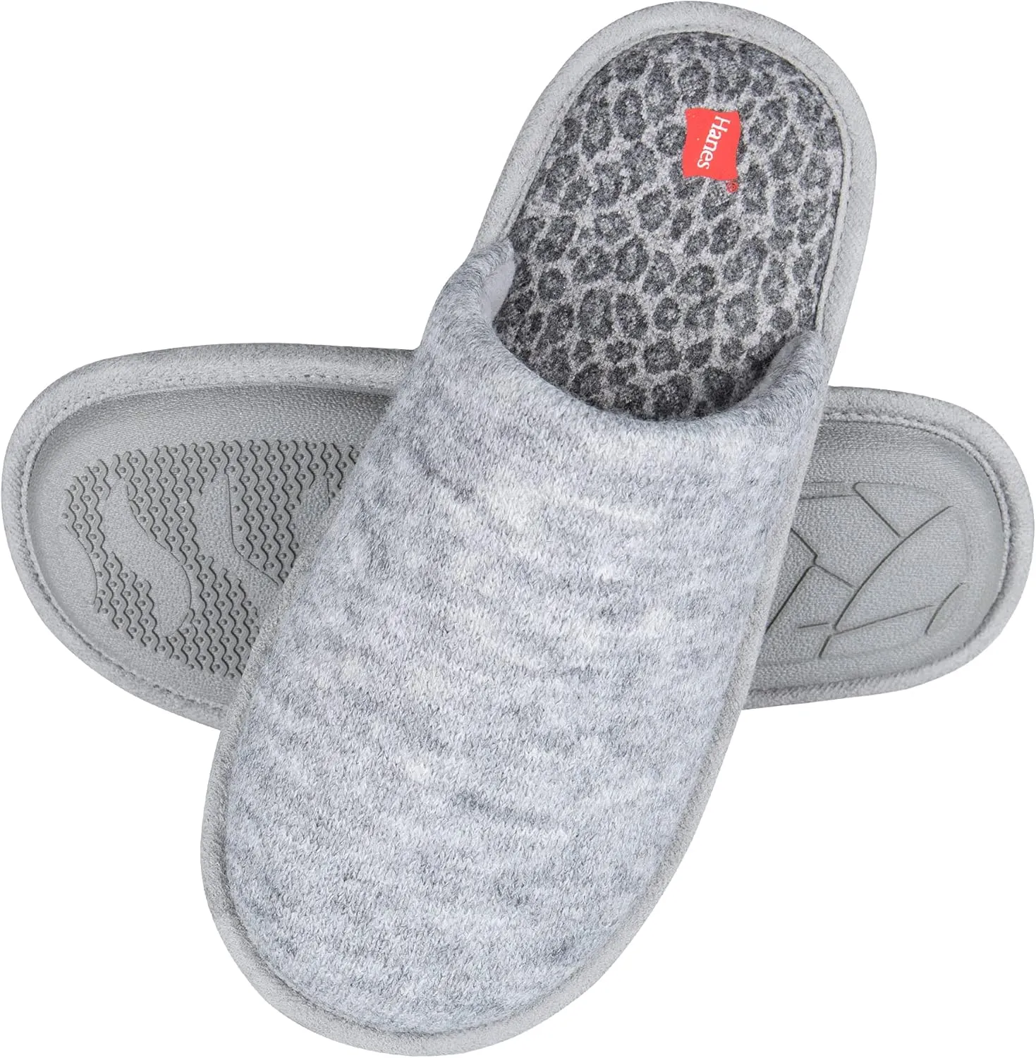 Hanes womens Comfort Cotton on Scuff With Memory Foam and Anti-skid Sole Slipper