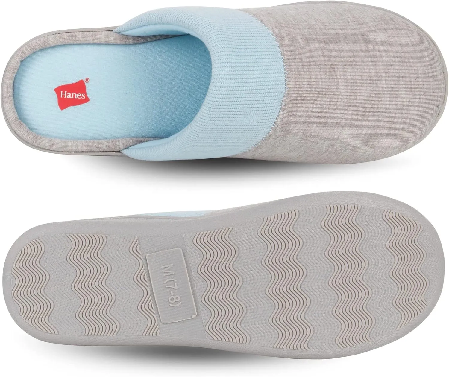 Hanes womens Comfort Cotton on Scuff With Memory Foam and Anti-skid Sole Slipper