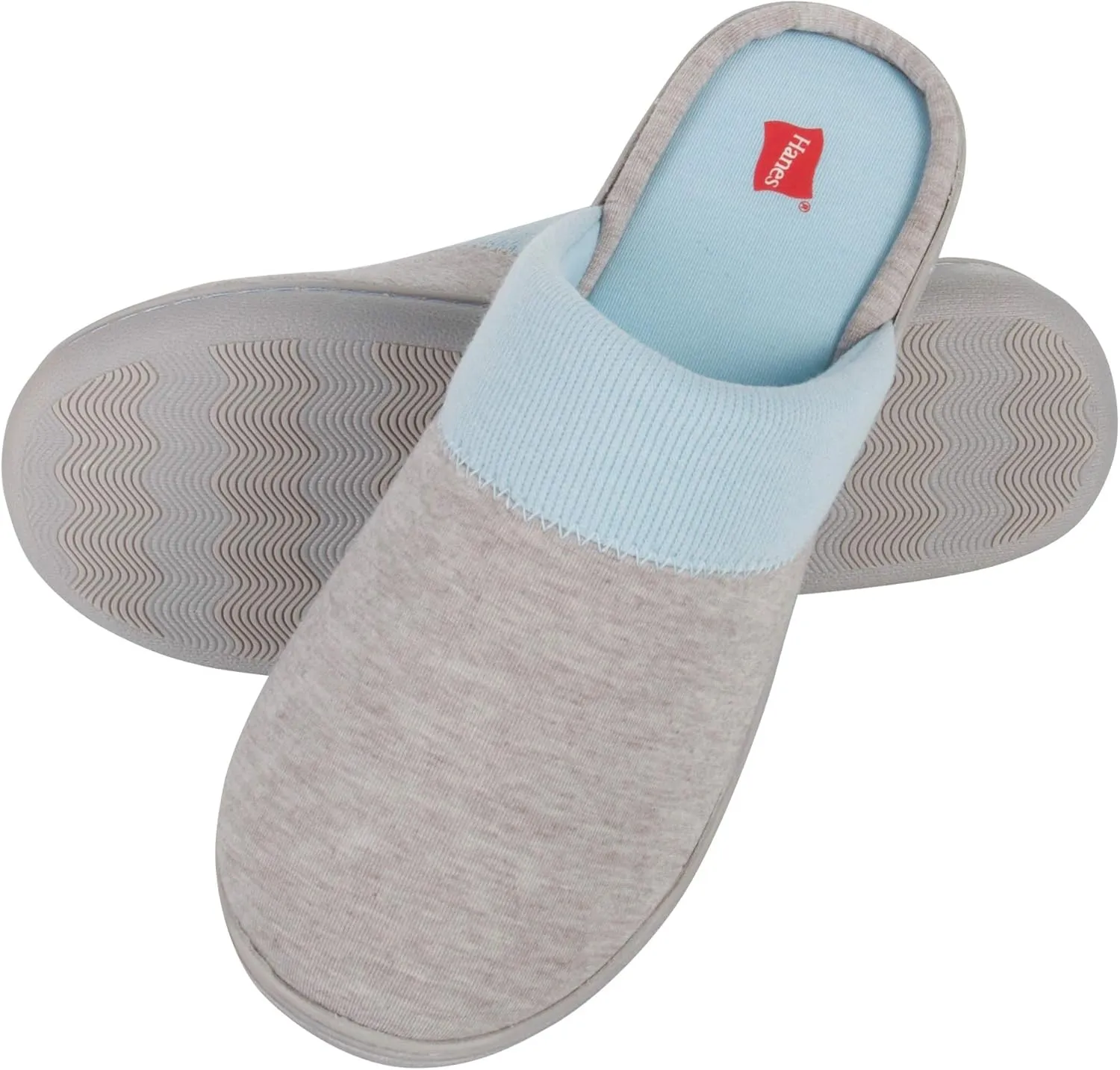 Hanes womens Comfort Cotton on Scuff With Memory Foam and Anti-skid Sole Slipper