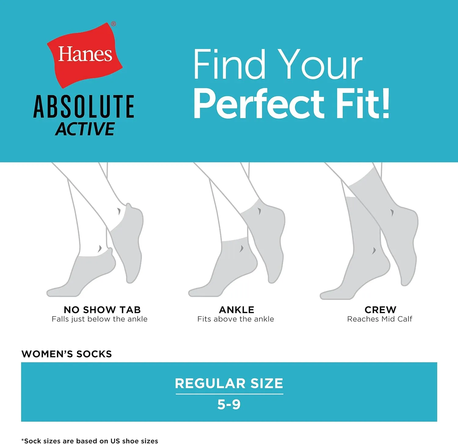 Hanes Women's Cushioned No Show Tab Socks, Absolute Active No Show Socks for Women, 4-pairs