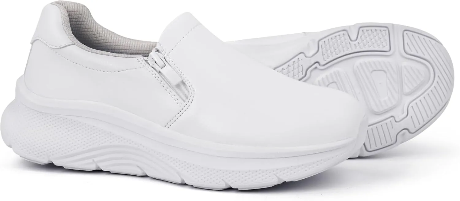 Hawkwell Women's Slip On Arch Support Comfortable Nurse Shoes Slip Resistant Lightweight Work Shoes