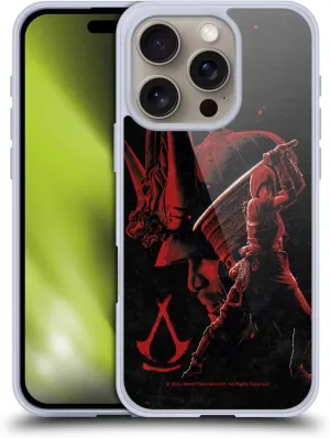 Head Case Designs Officially Licensed Assassin's Creed Yasuke Naoe Red Shadows Graphics Soft Gel Case Compatible with Apple iPhone 16 Pro