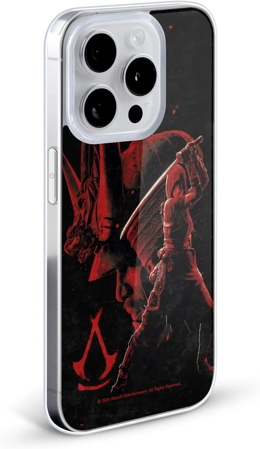 Head Case Designs Officially Licensed Assassin's Creed Yasuke Naoe Red Shadows Graphics Soft Gel Case Compatible with Apple iPhone 16 Pro