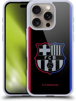 Head Case Designs Officially Licensed FC Barcelona Away 2024/25 Crest Kit Soft Gel Case Compatible with Apple iPhone 16 Pro