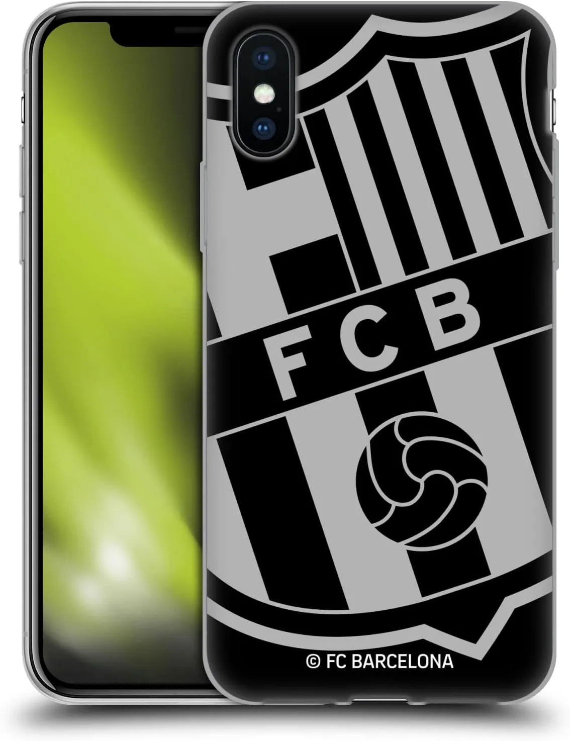Head Case Designs Officially Licensed FC Barcelona Oversized Crest Soft Gel Case Compatible with Apple iPhone X/iPhone Xs