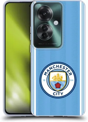 Head Case Designs Officially Licensed Manchester City Man City FC Home 2023/24 Badge Kit Soft Gel Case Compatible with Oppo Reno11 F 5G / F25 Pro 5G