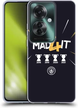 Head Case Designs Officially Licensed Manchester City Man City FC MAD4IT 2021 Champions Soft Gel Case Compatible with Oppo Reno11 F 5G / F25 Pro 5G