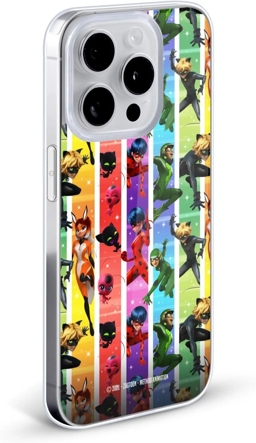 Head Case Designs Officially Licensed Miraculous Tales of Ladybug & Cat Noir Pattern Graphics Soft Gel Case Compatible with Apple iPhone 13