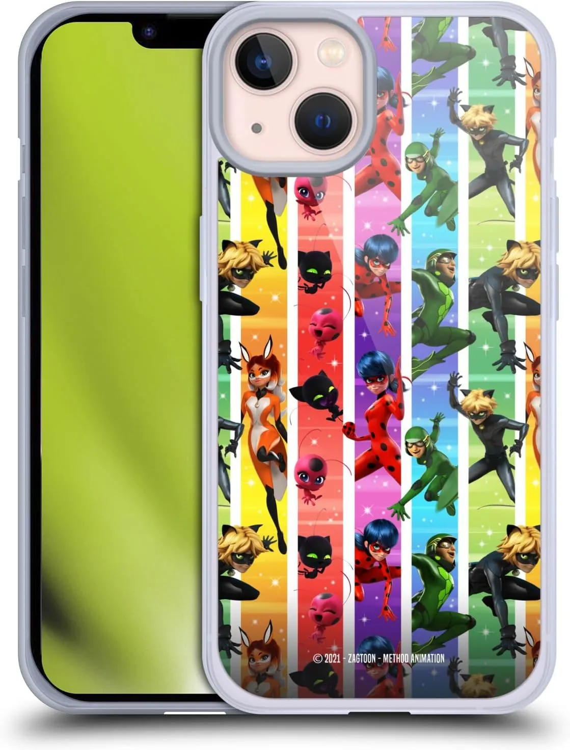 Head Case Designs Officially Licensed Miraculous Tales of Ladybug & Cat Noir Pattern Graphics Soft Gel Case Compatible with Apple iPhone 13