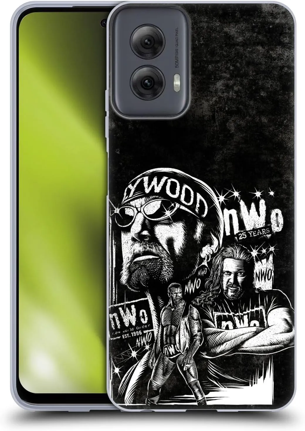 Head Case Designs Officially Licensed WWE Fathead Superstar NWO Soft Gel Case Compatible with Motorola Moto G Power (2024)