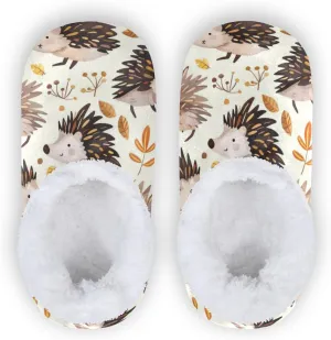 Hedgehog Leaves Animals Kids Slippers for Boys Girls