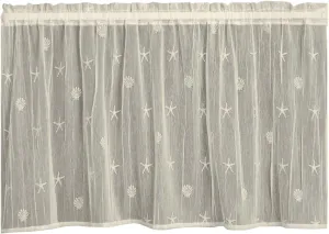 Heritage Lace, Ecru Sand Shell 45x24 Tier, 45 by 24-Inch