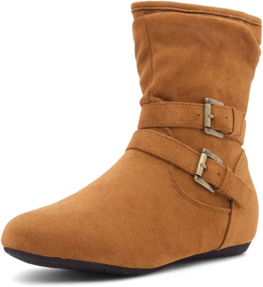 Herstyle Lindell Womens Ankle Booties Fashion Slouch Mid-Calf Flat Boots