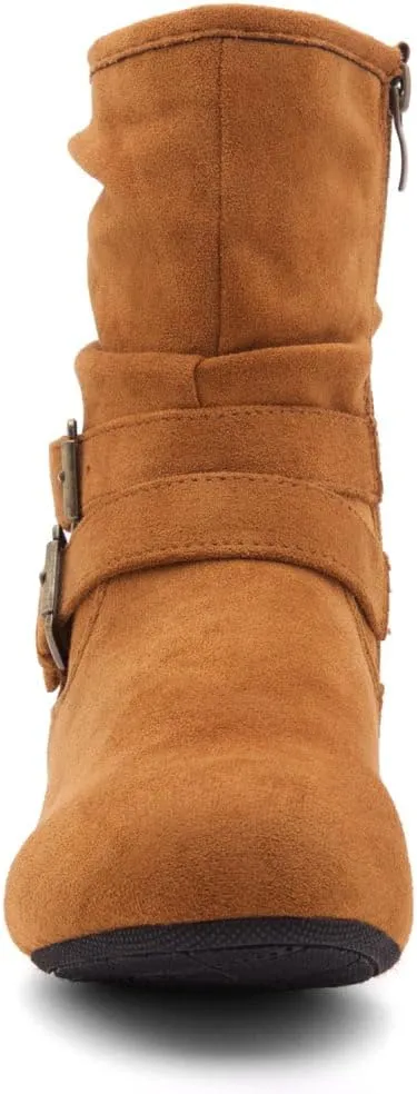 Herstyle Lindell Womens Ankle Booties Fashion Slouch Mid-Calf Flat Boots