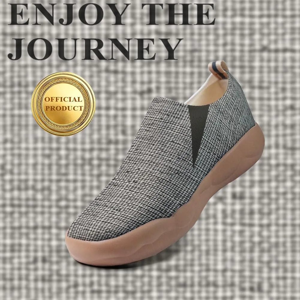 Hetios Women's Comfortable Casual Loafers Flat Knit Lightweight Artistic Slip-On Shoes Travel Footwear