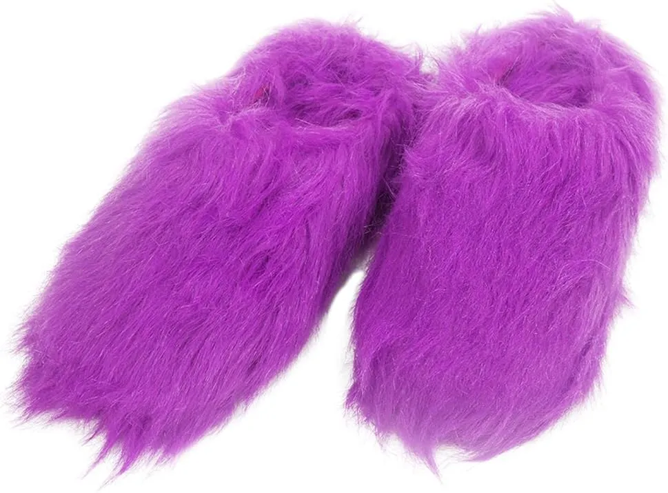 Home Slipper Women's Warm Cute Long Fleece Plush Indoor House SPA Slippers Clogs
