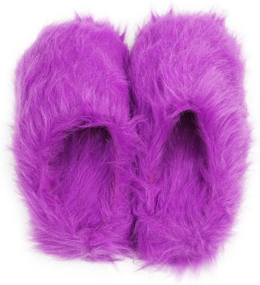 Home Slipper Women's Warm Cute Long Fleece Plush Indoor House SPA Slippers Clogs