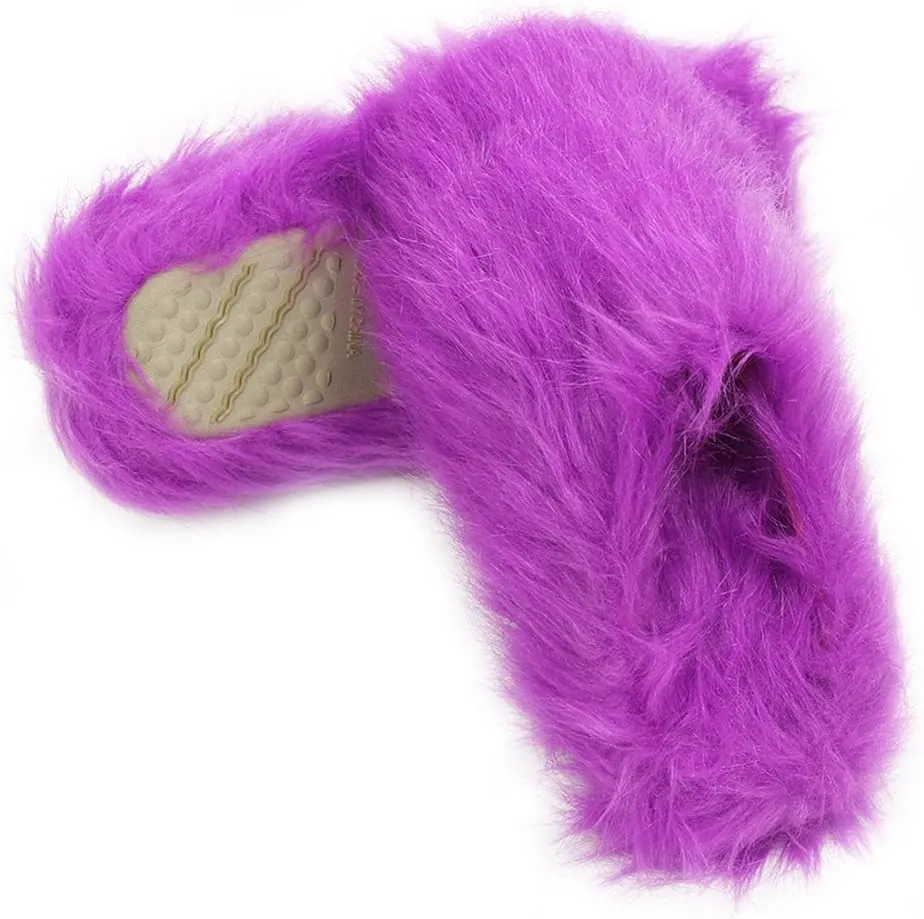 Home Slipper Women's Warm Cute Long Fleece Plush Indoor House SPA Slippers Clogs