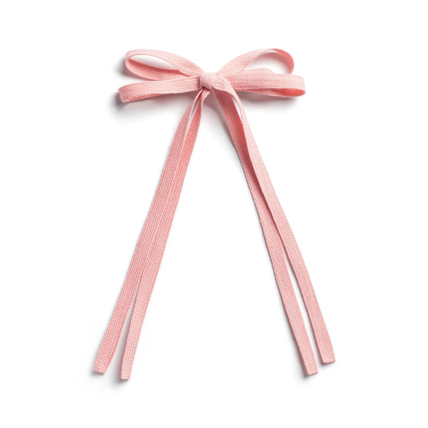 Hopscotch Twill Long Tail Clip-Ballet Slipper| Elegant Hand-Crafted Bow Knot with Long Tail & Secure Alligator Clip for Stylish Hold