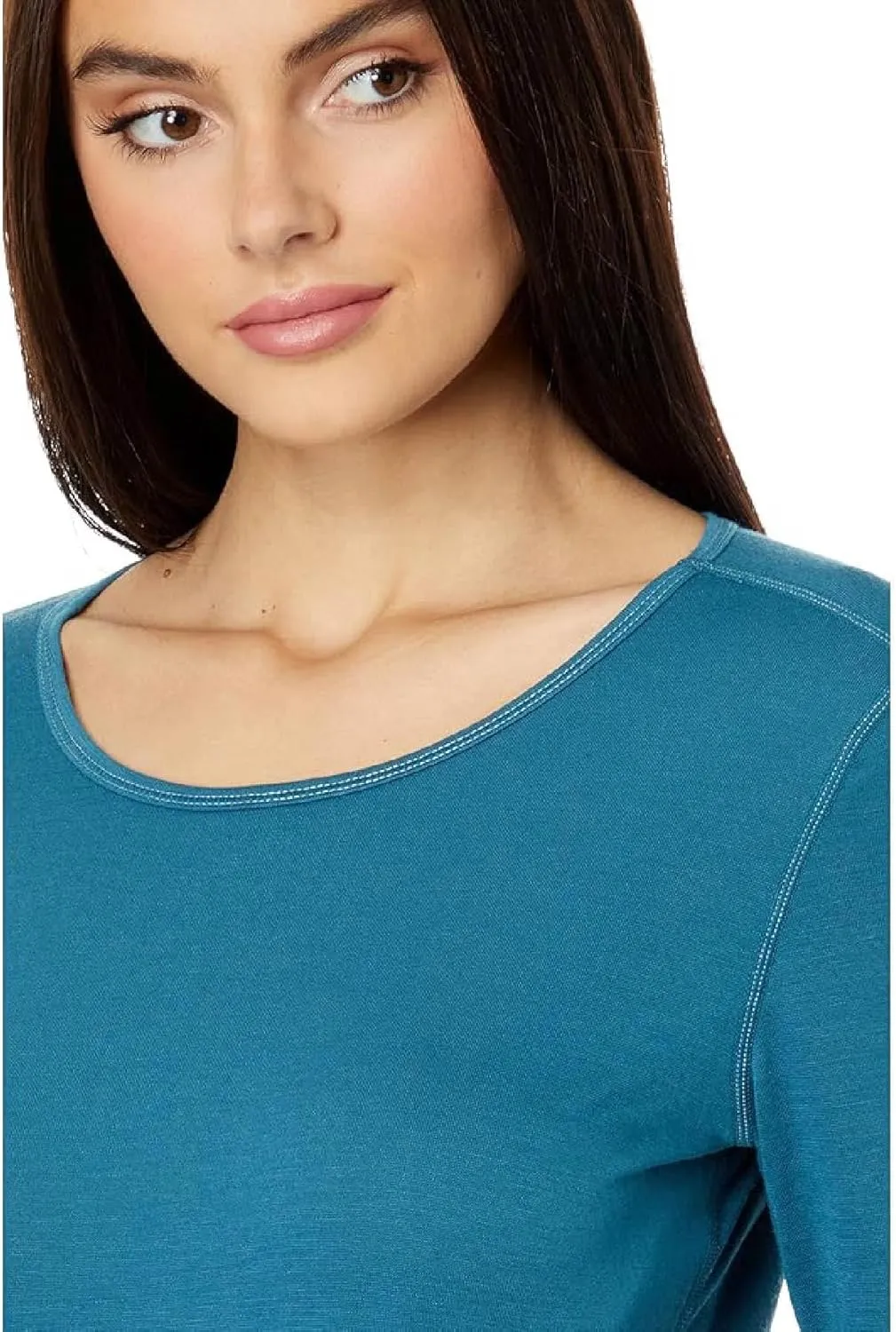 Hot Chillys Women's Pepper Bi-Ply Crewneck Top-Midweight Relaxed Fit Base Layer Thermal Training Cold Weather Long Sleeve Top