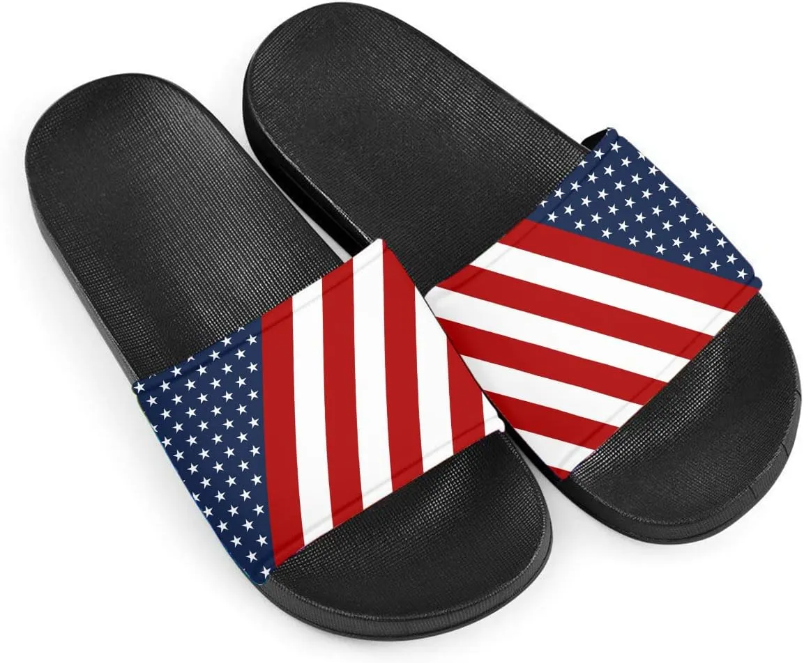 Howilath Novelty Patten Slippers for Women Men, Non-Slip Single Band Slide Sandals Open Toe Soft Sole Flat Sandals