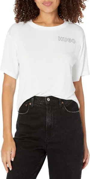 HUGO Women's Outline Logo Relaxed Fit T-Shirt