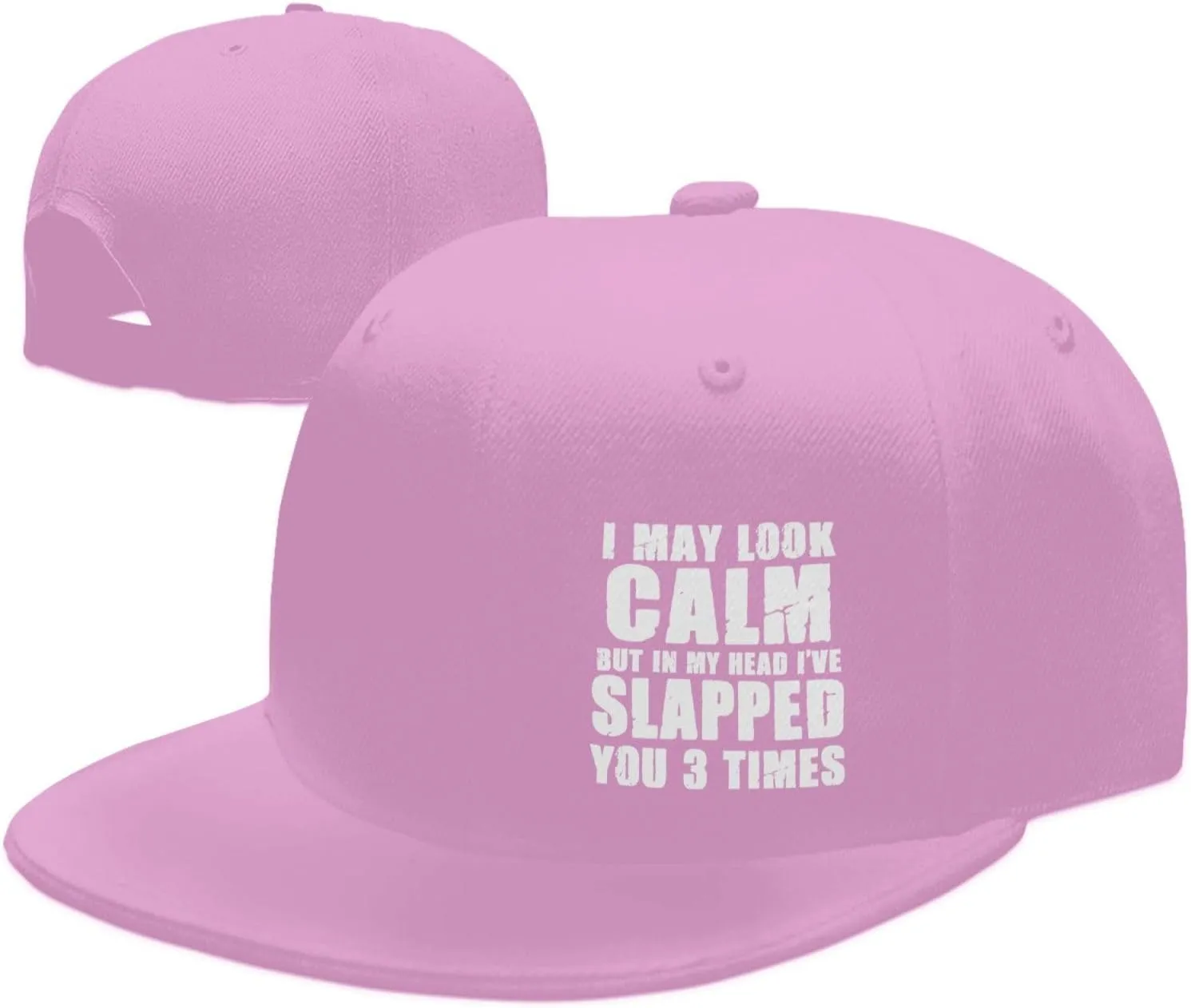 I May Look Calm But in My Head I've Slapped You 3 Times Baseball Cap,Snapback Hats Trucker Hat for Men & Women,Black
