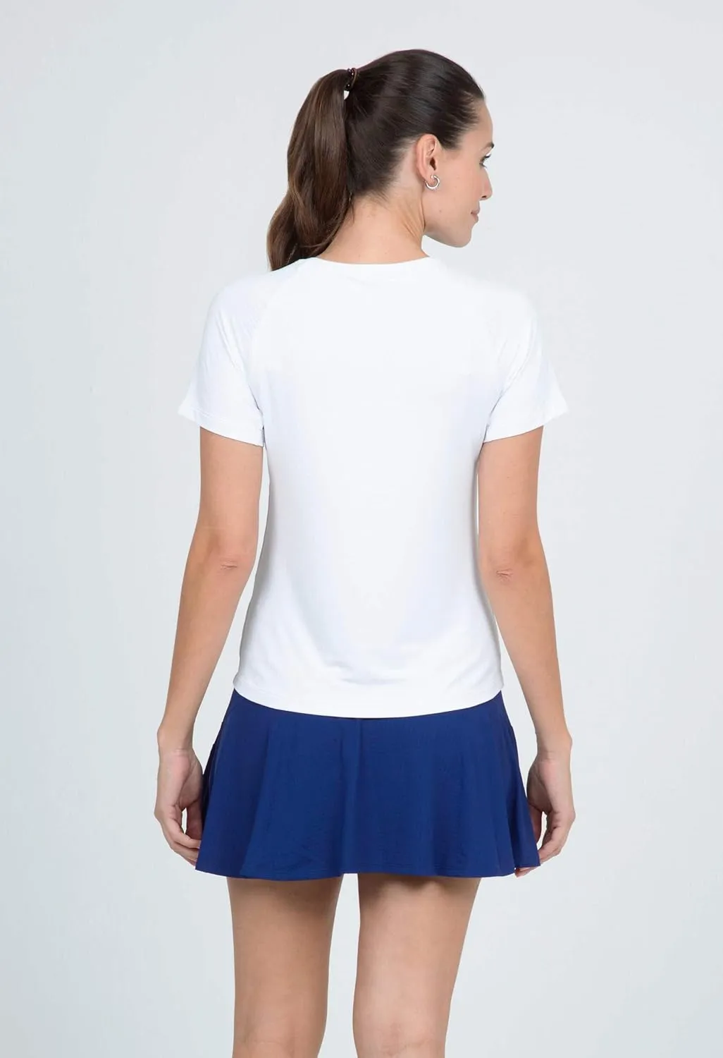 IBKUL Athleisure Wear Sun Protective UPF 50 Icefil Cooling Tech Solid Short Sleeve Crew Neck - 85000