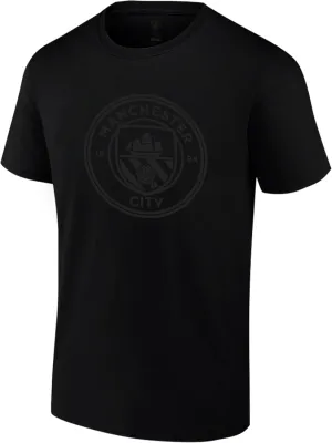Icon Sports International Club Blackout Unisex Adult Cotton Shirt (Black Logo Print on Black) Soccer Apparel