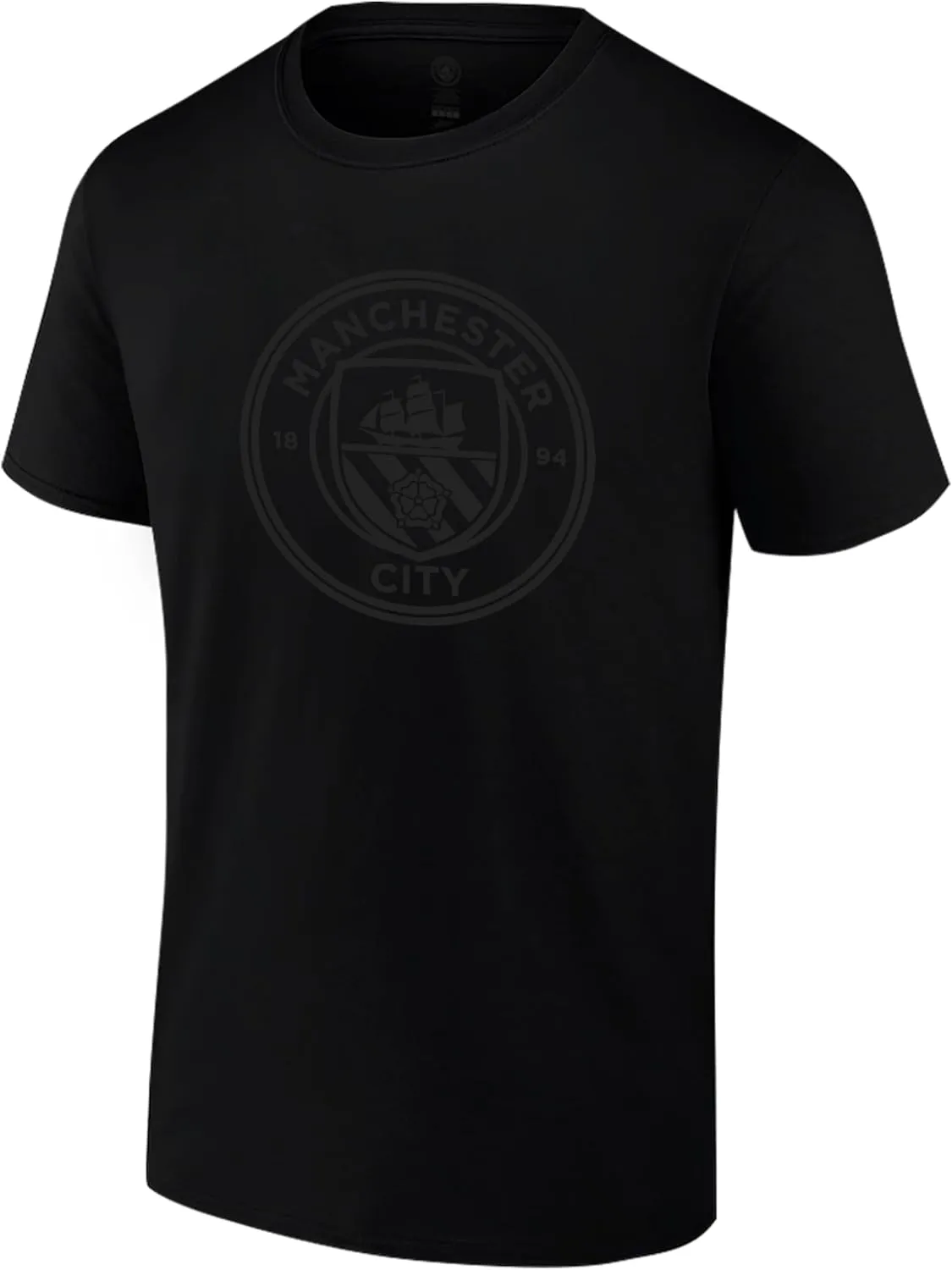 Icon Sports International Club Blackout Unisex Adult Cotton Shirt (Black Logo Print on Black) Soccer Apparel
