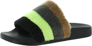INC Womens Peymin 60 Slip On Casual Pool Slides Black 7 Medium (B,M)