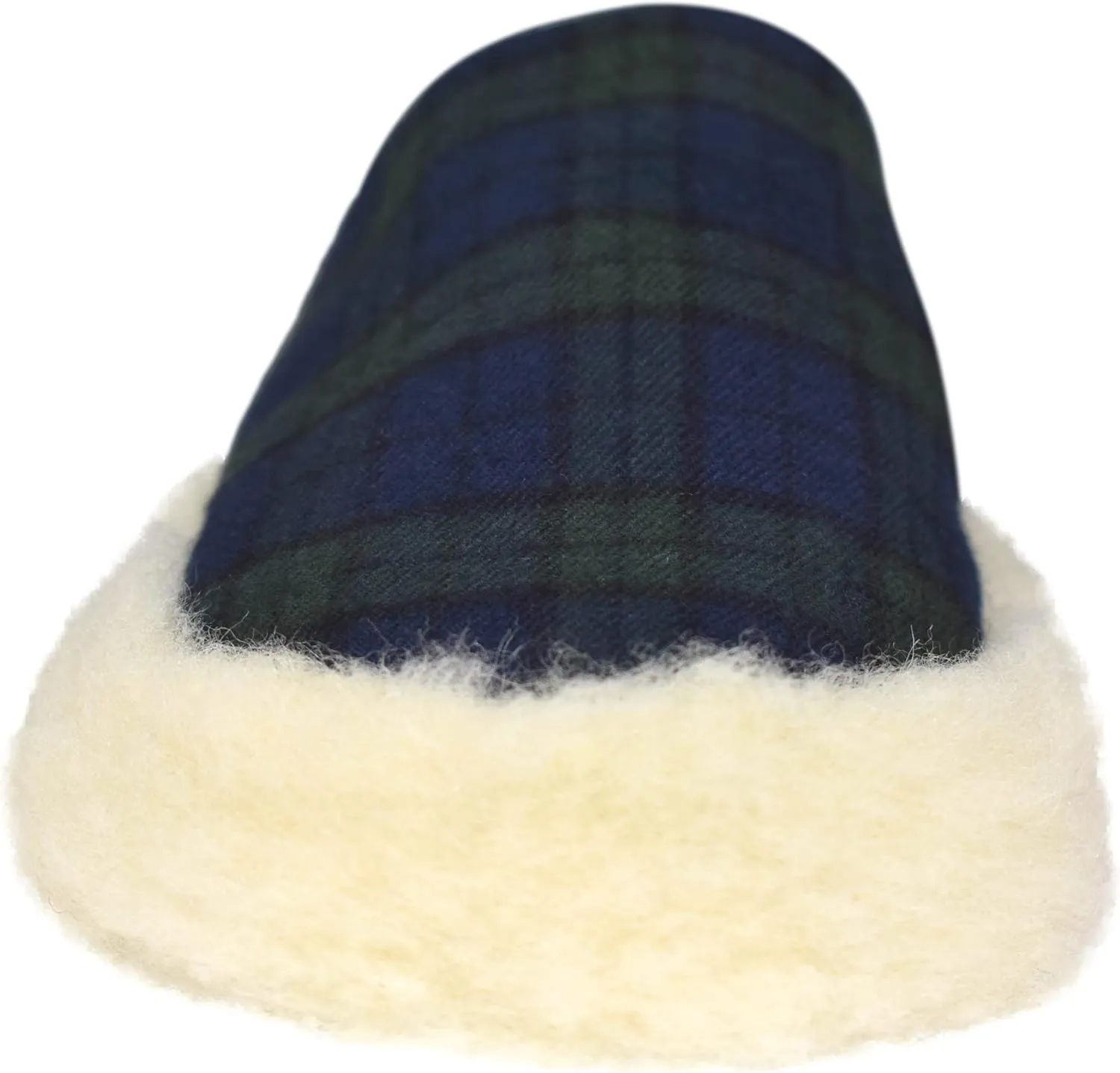 Irish Flannel Slippers, Tartan Fluffy Wool Winter House Shoes, Made in Ireland