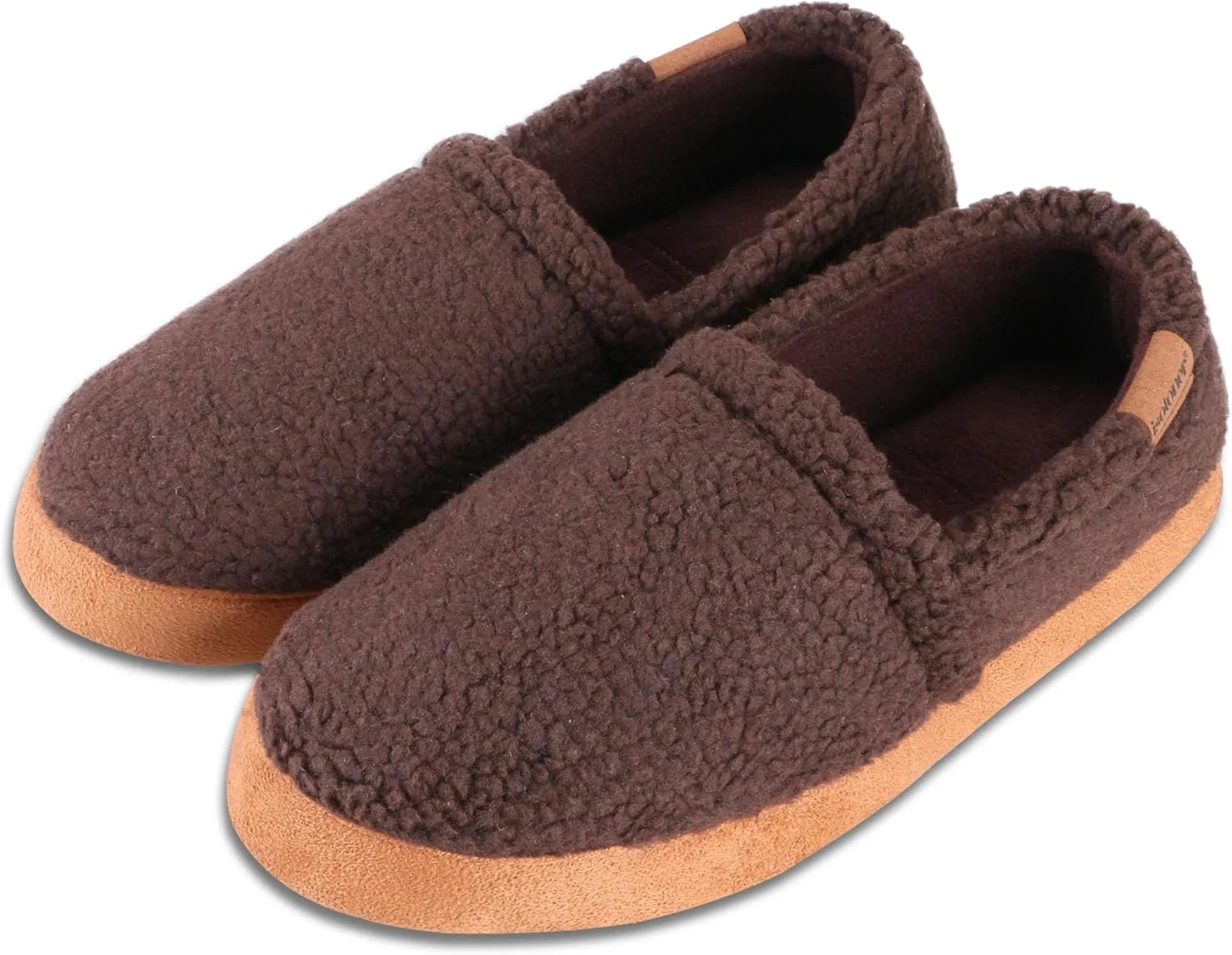 isotoner Men's Berber Aspen Closed Back Slippers