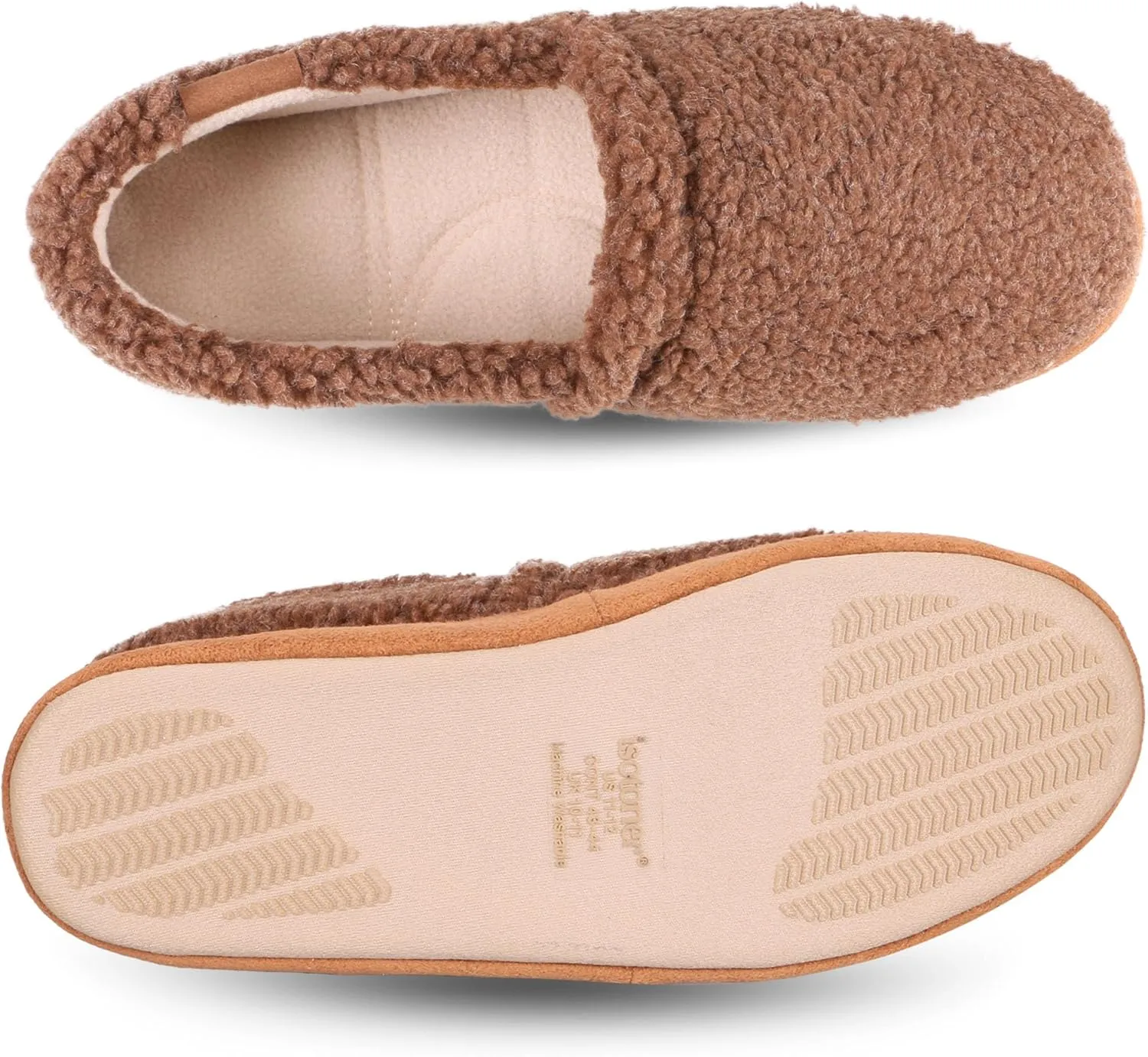 isotoner Men's Berber Aspen Closed Back Slippers