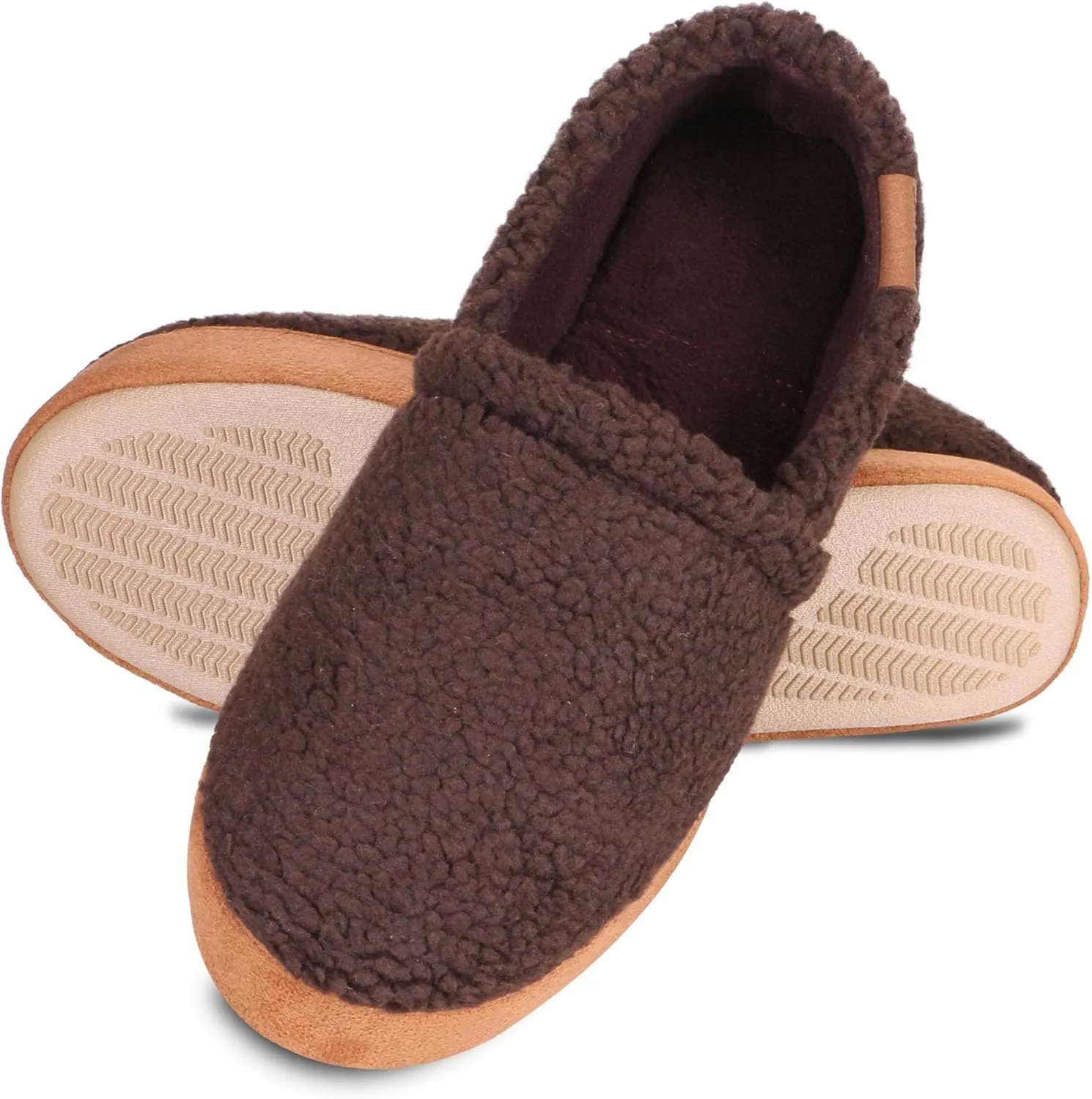 isotoner Men's Berber Aspen Closed Back Slippers