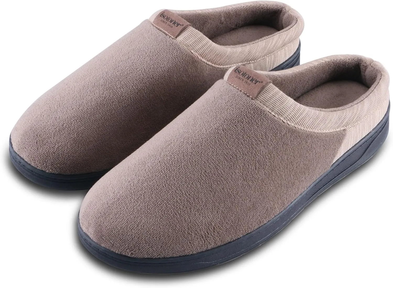 isotoner Men's Microterry Jake Clog Slipper-with Gel Infused Memory Foam