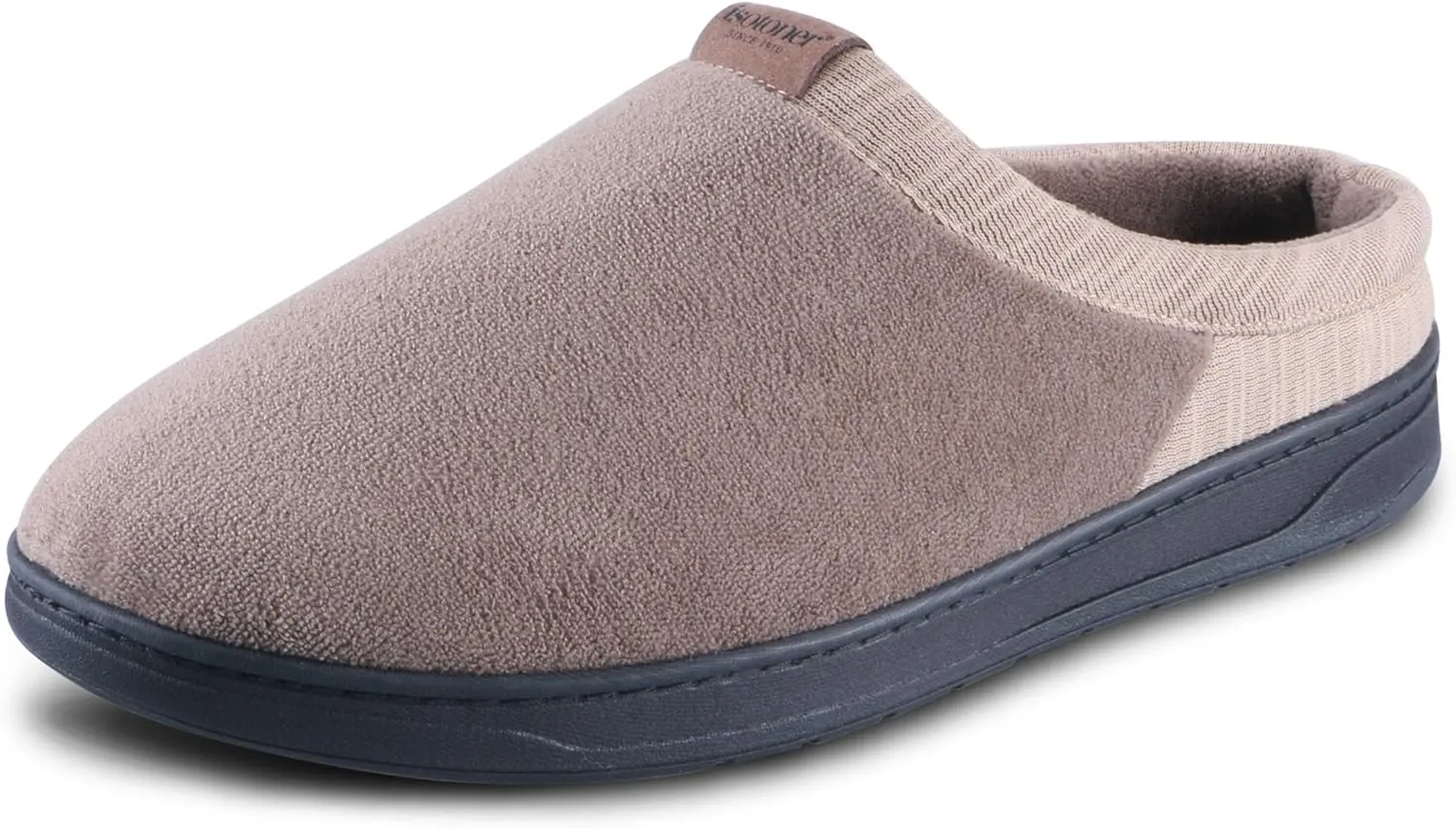 isotoner Men's Microterry Jake Clog Slipper-with Gel Infused Memory Foam