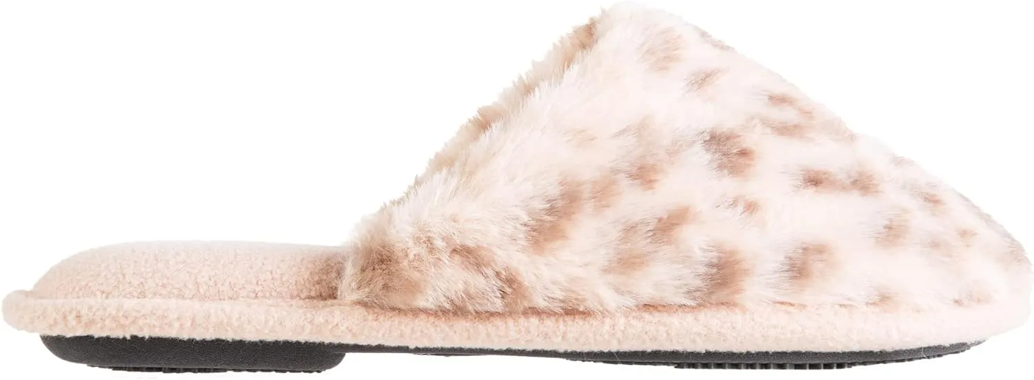 isotoner Womens Faux Fur Laurel Clog Slippers