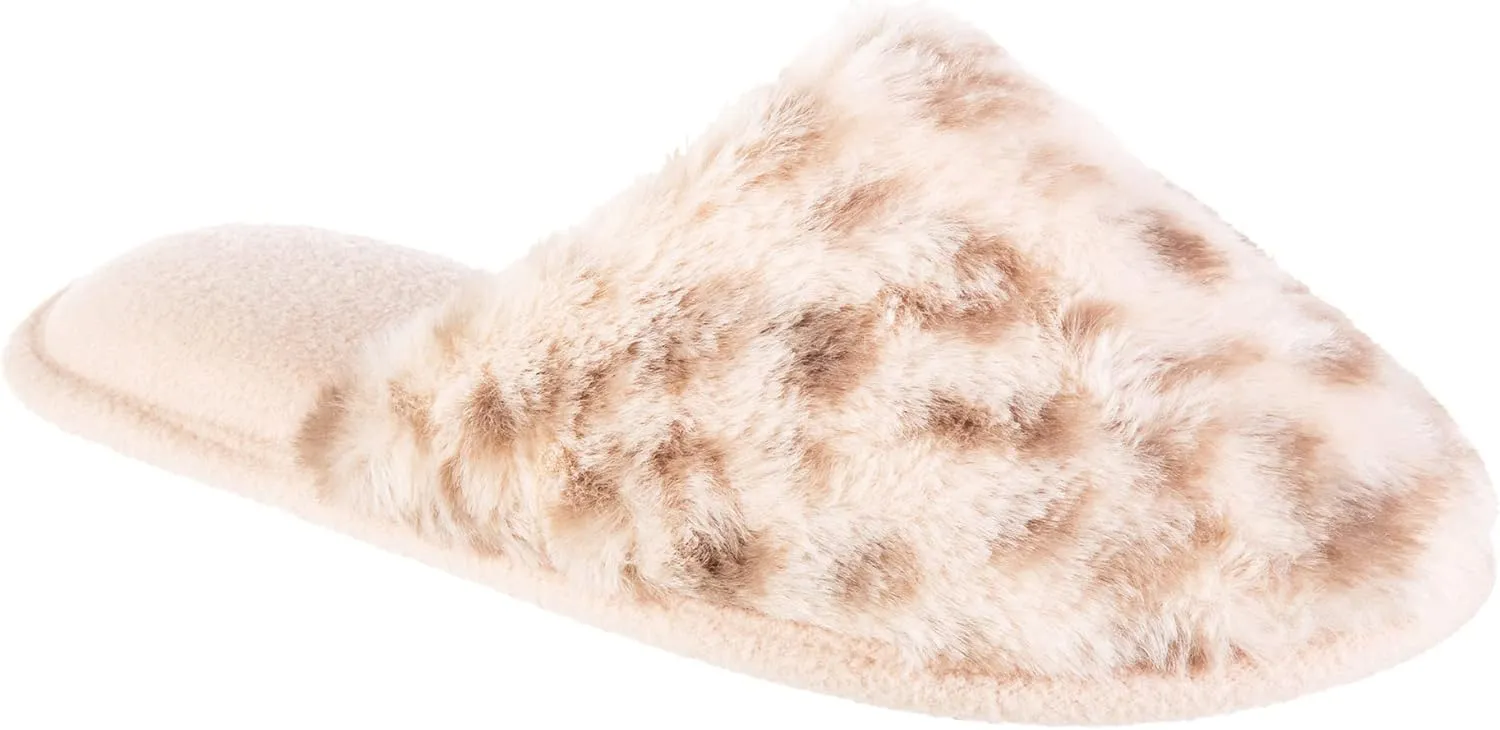 isotoner Womens Faux Fur Laurel Clog Slippers
