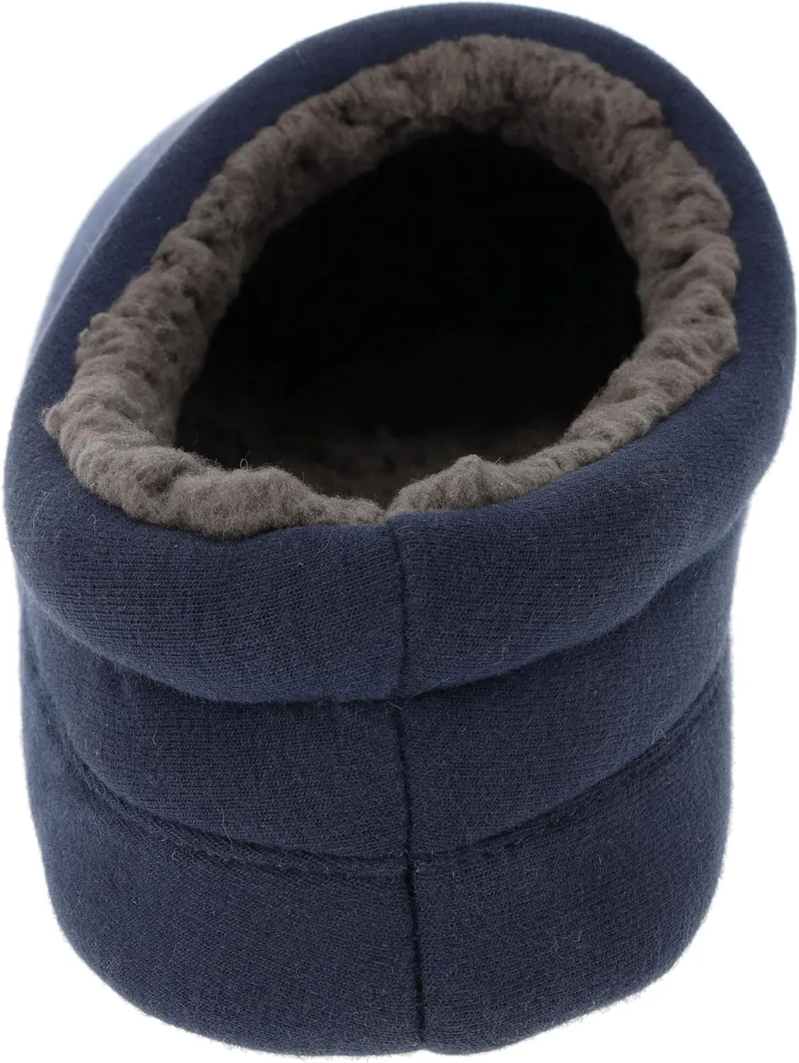 IZOD Mens Slipper, Jersey Sport Clog with Fleece Lining, Navy/Grey/Black, Size MD to XXL (Mens 8 to 13)