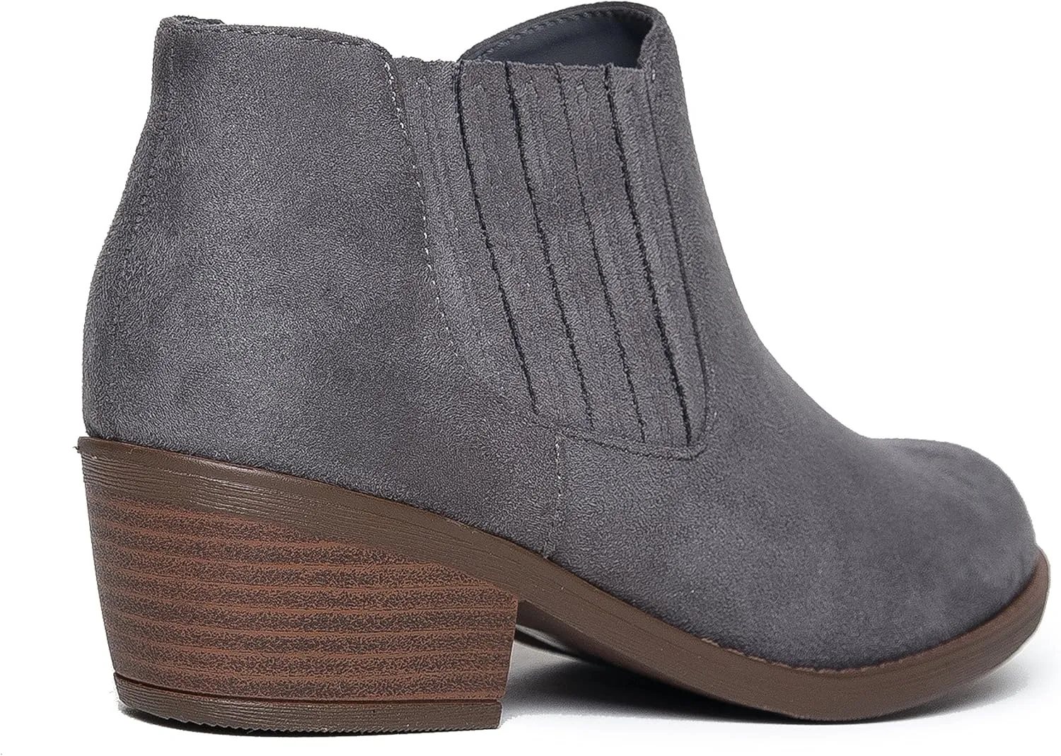 J. Adams Arlo Booties for Women - Round Toe Low Block Heel Slip On Ankle Boots