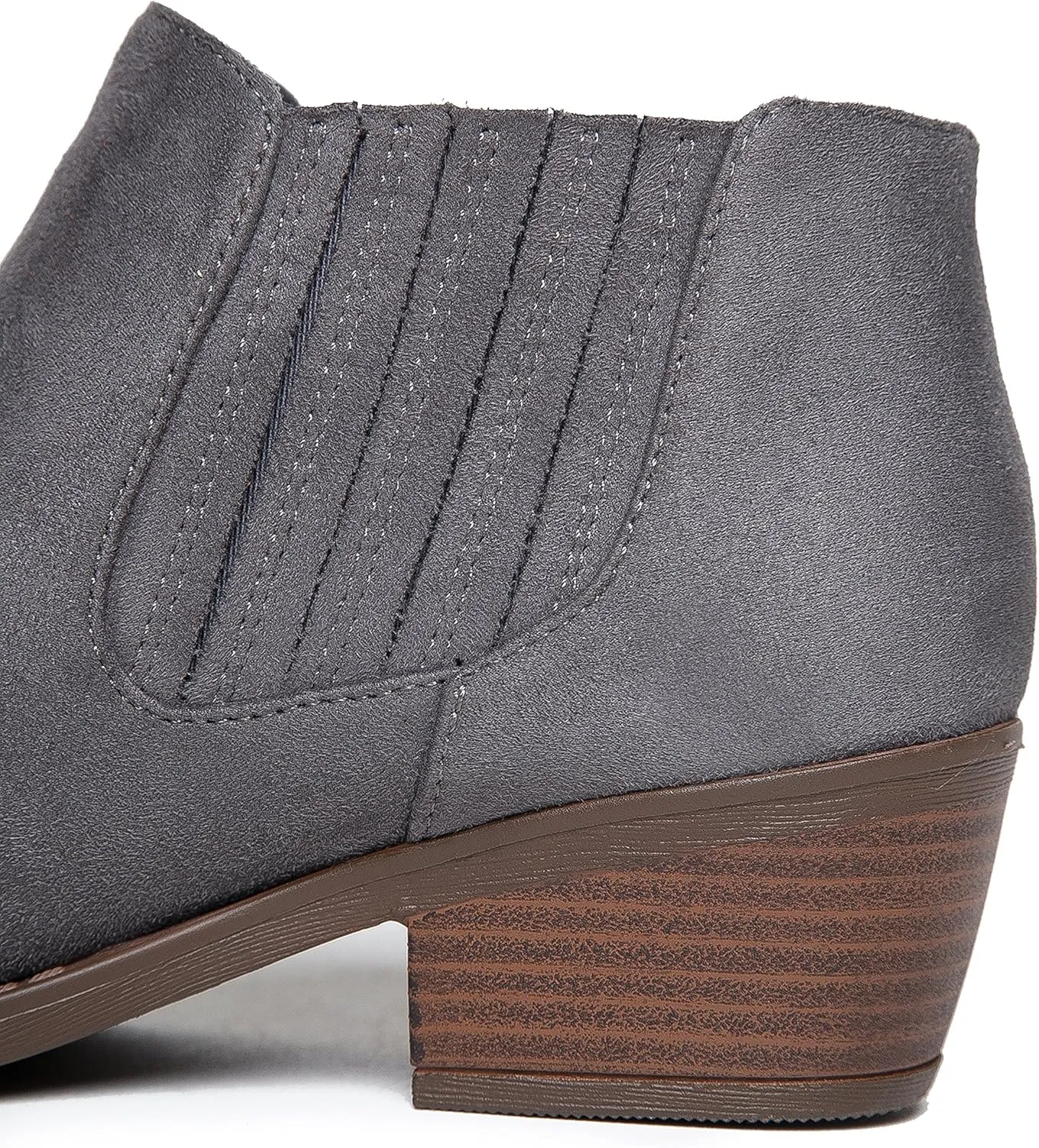 J. Adams Arlo Booties for Women - Round Toe Low Block Heel Slip On Ankle Boots