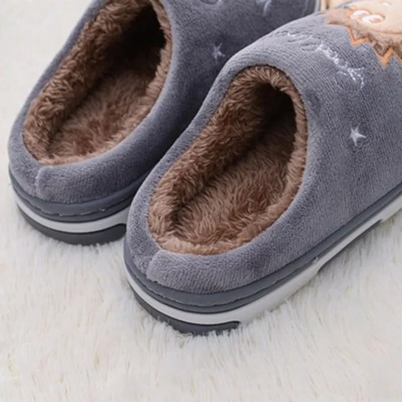 JadeRich Boys Girls Cartoon Hedgehog Slipper Warm Fleece Lining Animal Slip-On House Shoes Toddlers/Little Kids