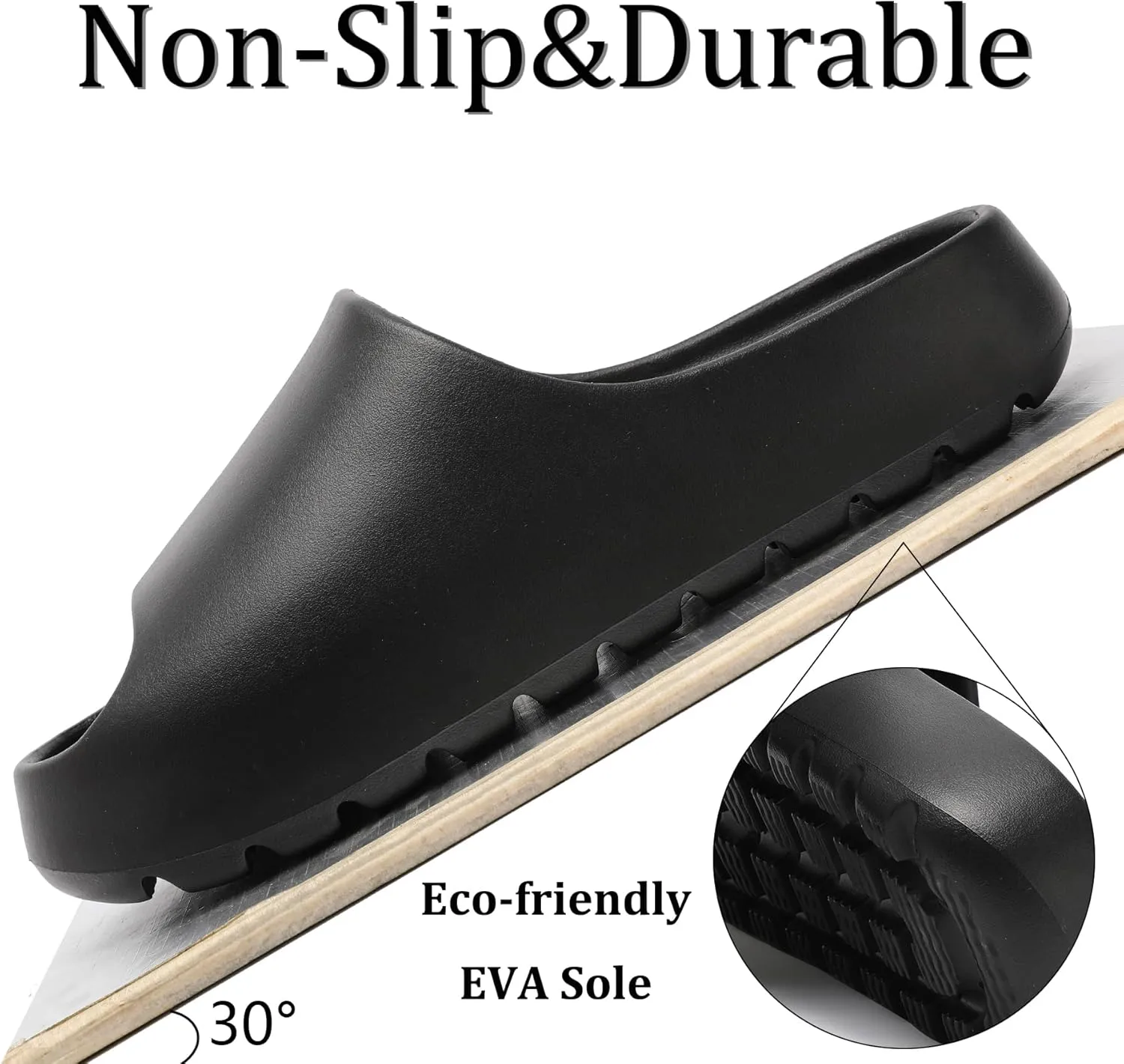 Jaeynow Cloud Slides for Women,Unisex EVA Soft Recovery Slides,Thick Sole Open Toe Mens Pillow Slides Shower Shoes Outdoor&Indoor House Slippers