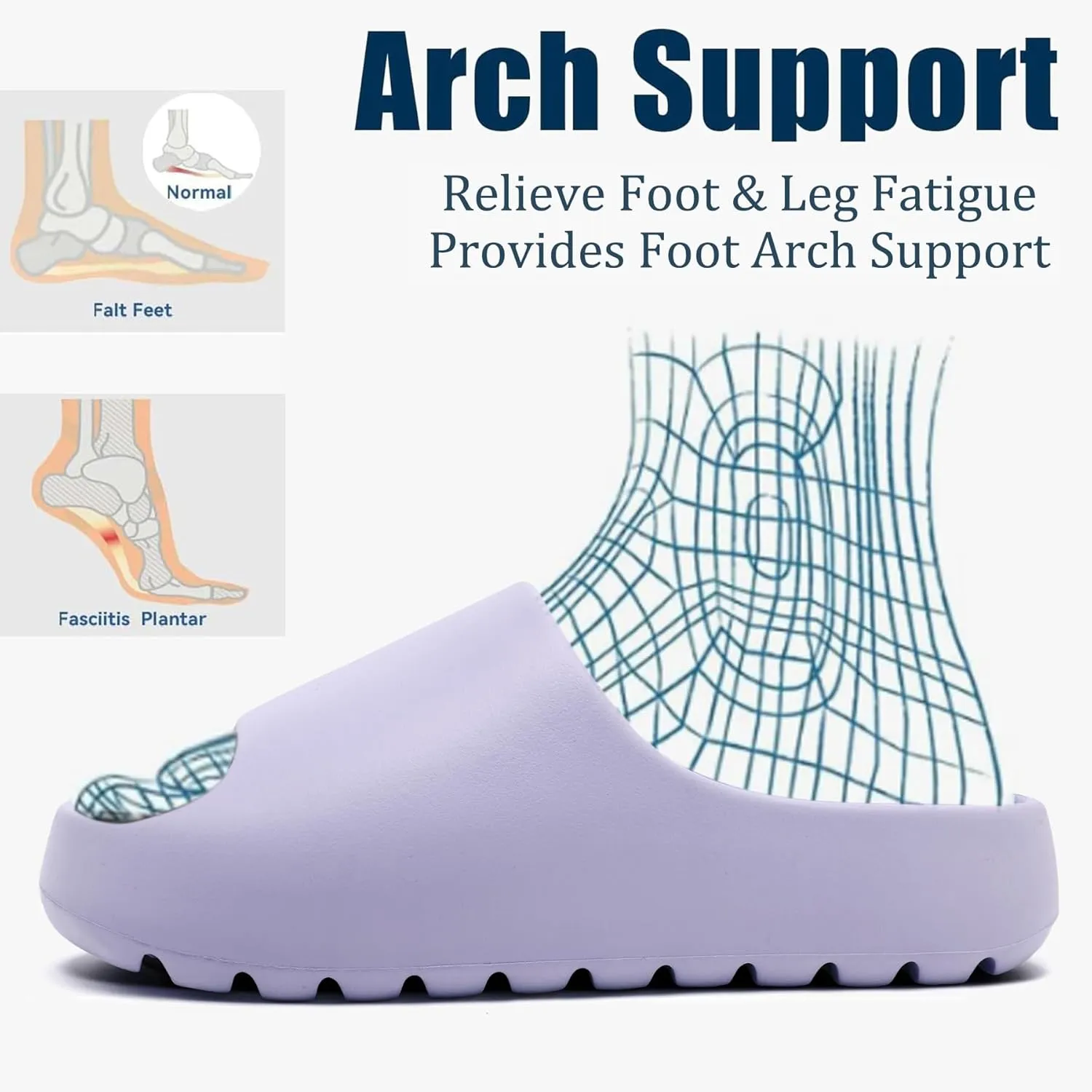 Jaeynow Cloud Slides for Women,Unisex EVA Soft Recovery Slides,Thick Sole Open Toe Mens Pillow Slides Shower Shoes Outdoor&Indoor House Slippers