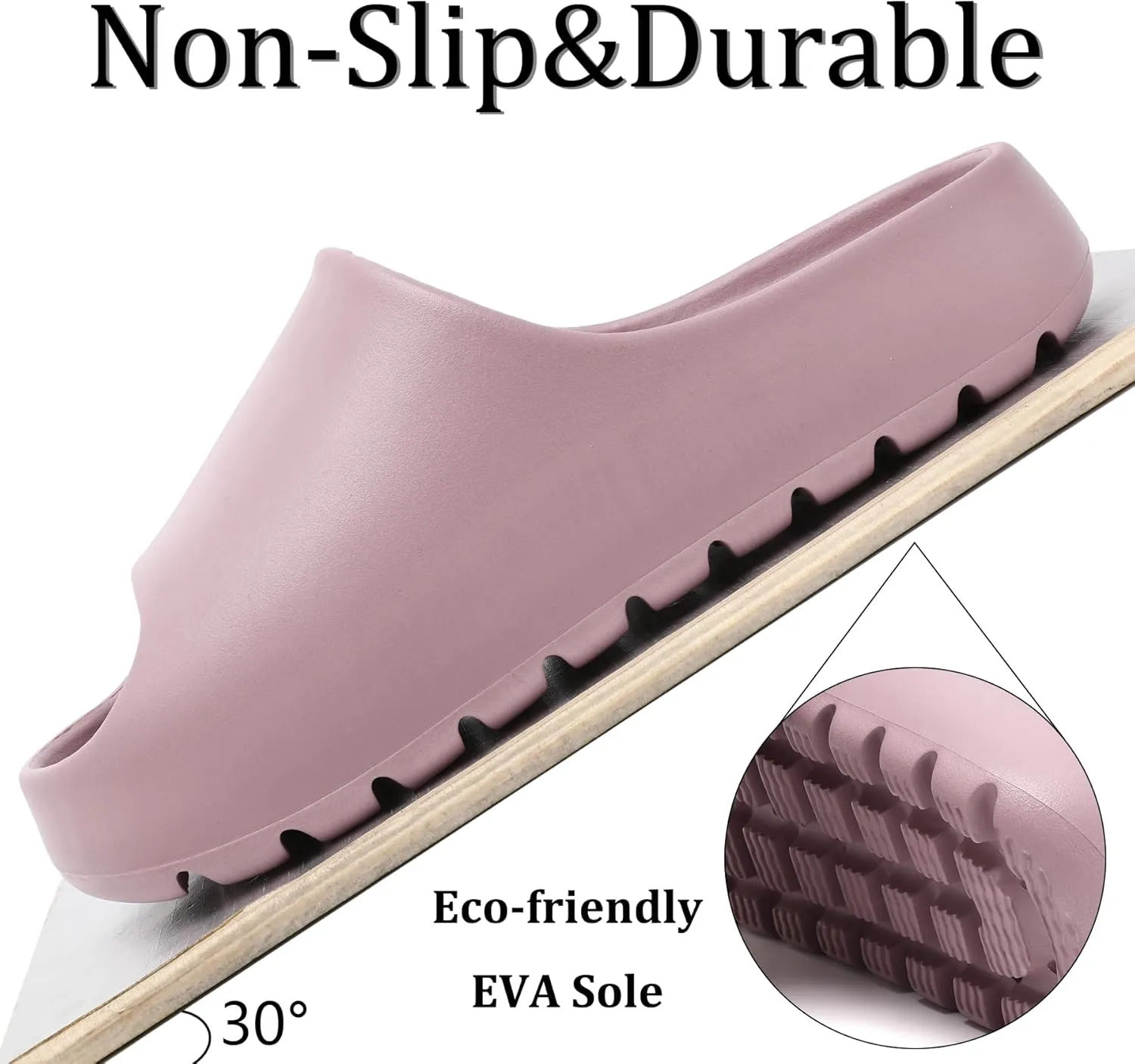 Jaeynow Cloud Slides for Women,Unisex EVA Soft Recovery Slides,Thick Sole Open Toe Mens Pillow Slides Shower Shoes Outdoor&Indoor House Slippers