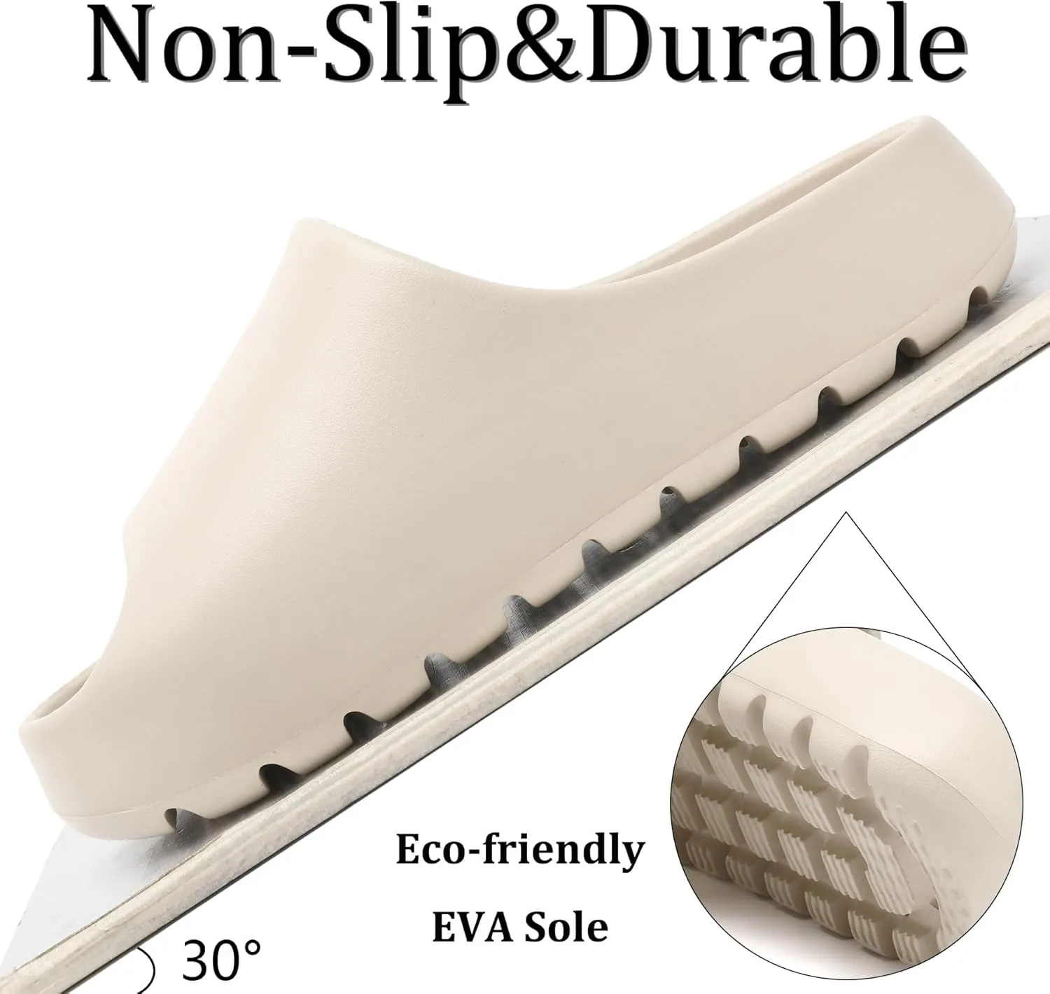 Jaeynow Cloud Slides for Women,Unisex EVA Soft Recovery Slides,Thick Sole Open Toe Mens Pillow Slides Shower Shoes Outdoor&Indoor House Slippers