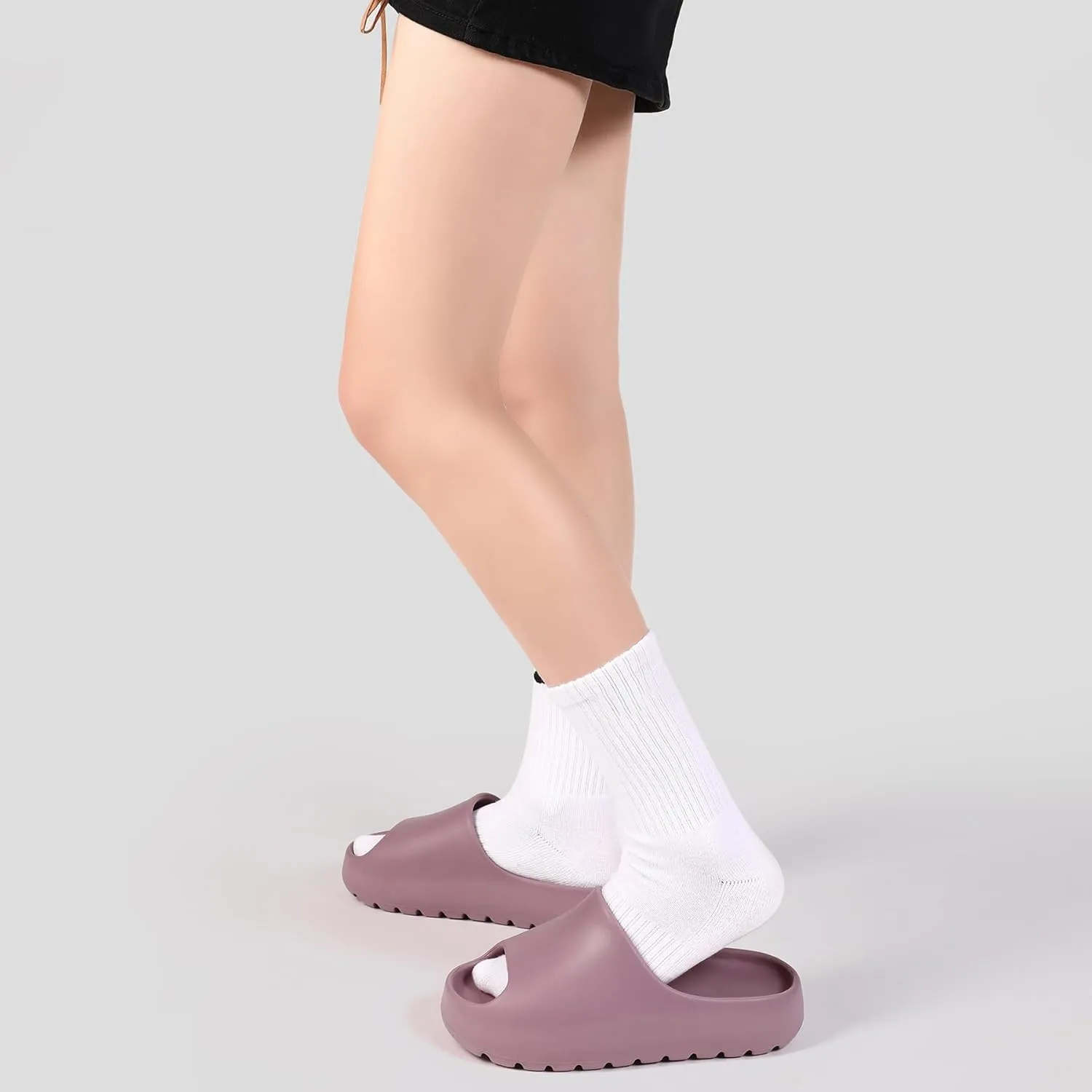 Jaeynow Cloud Slides for Women,Unisex EVA Soft Recovery Slides,Thick Sole Open Toe Mens Pillow Slides Shower Shoes Outdoor&Indoor House Slippers
