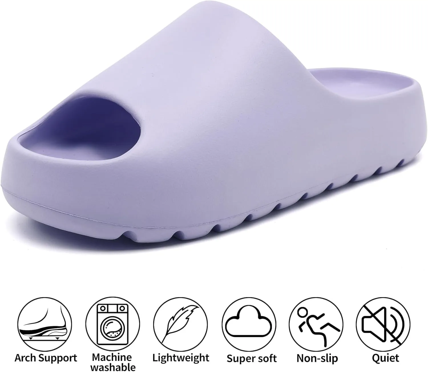 Jaeynow Cloud Slides for Women,Unisex EVA Soft Recovery Slides,Thick Sole Open Toe Mens Pillow Slides Shower Shoes Outdoor&Indoor House Slippers