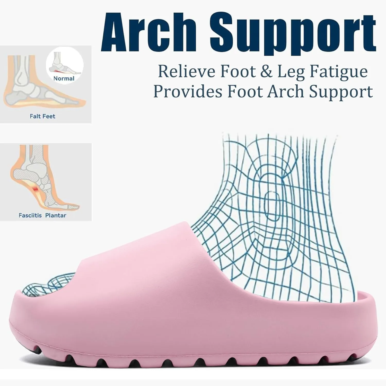 Jaeynow Cloud Slides for Women,Unisex EVA Soft Recovery Slides,Thick Sole Open Toe Mens Pillow Slides Shower Shoes Outdoor&Indoor House Slippers